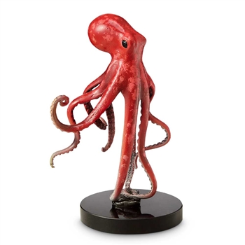 Surfacing Octopus Sculpture - Hot Patina Brass