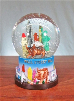 The Wall Street Bull Snow Globe - Medium