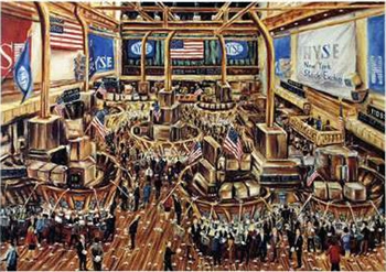 Stock Exchange by John Abed Print