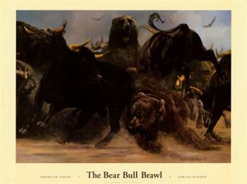 The Bear Bull Brawl by Adrian De Rooy
