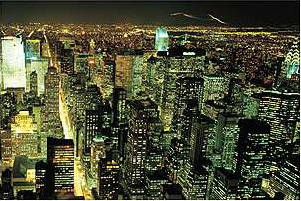 New York City at Night Print