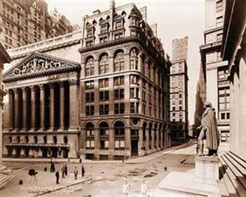 New York Stock Exchange and Wilkes Building 1921 Print