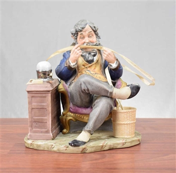 Norman Rockwell's "The Tycoon" by PUCCI - Sitting Stock Broker Figurine