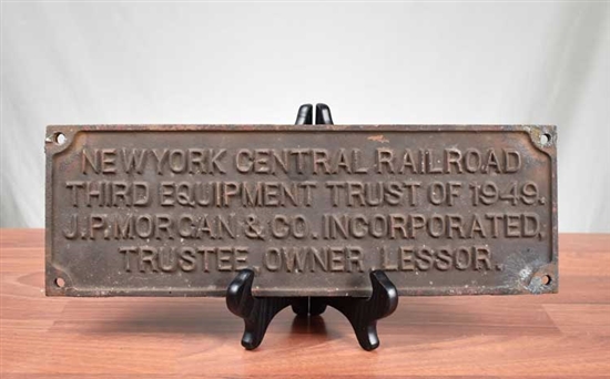 1949 New York Central - J.P. Morgan Sign