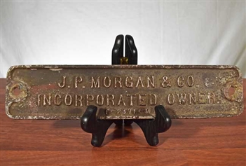 J.P. Morgan Railroad Sign