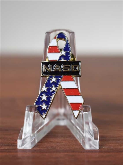 NASD American Flag Ribbon Lapel Pin
