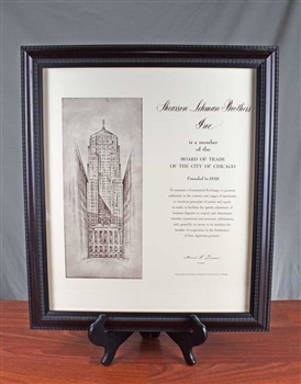 Shearson Lehman Brothers Chicago Board of Trade Member Certificate