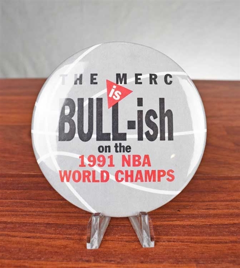 Chicago Mercantile Exchange Button - Bulls 1991 World Champs
