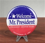 Chicago Mercantile Exchange Button- Welcome President Bush