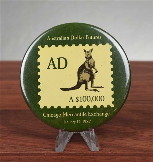 CME Trader Jacket Button- Australian Dollar Futures