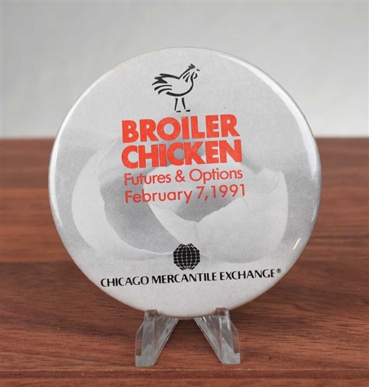 CME Trader Jacket Button -Broiler Chicken Futures & Options