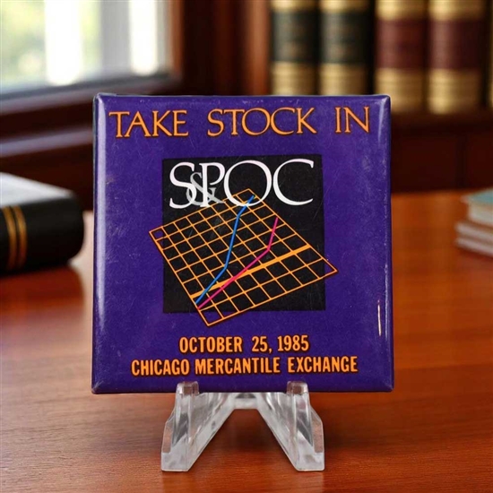 CME Trader Jacket Button -SPOC Original Launch 1985