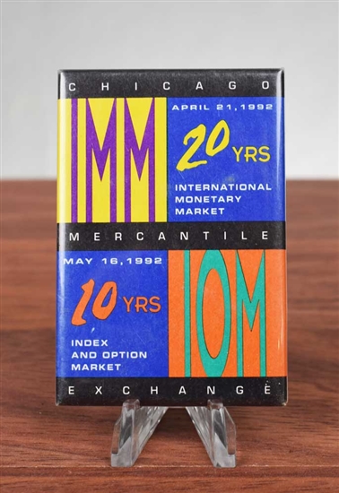 CME Trader Jacket Button - IMM & IOM Anniversary