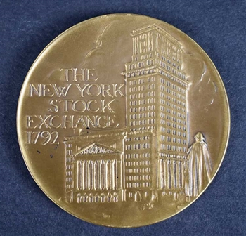 New York Stock Exchange Bull & Bear Medallion -Bronze