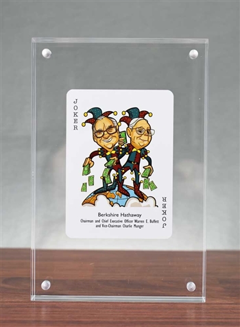 Warren Buffett & Charlie Munger Joker Card Display