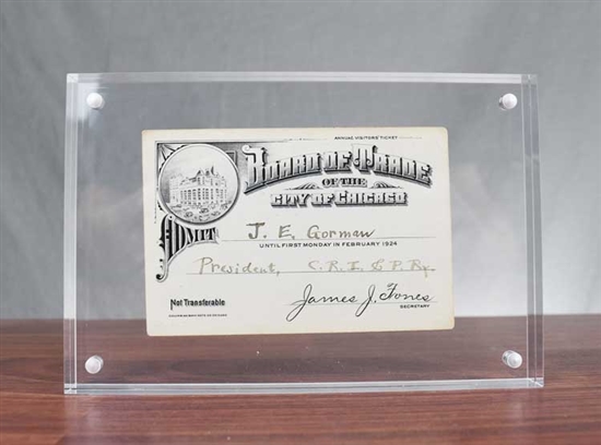 1924 Chicago Board of Trade - Railroad President Ticket