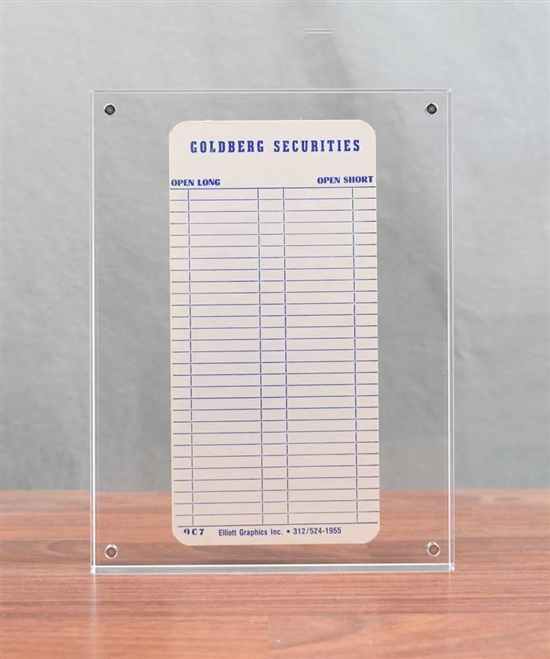 Goldberg Securities CBOT Floor Trading Card - Rare