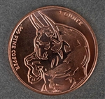 Bull & Bear Coin .999 Fine Copper - 1 Oz