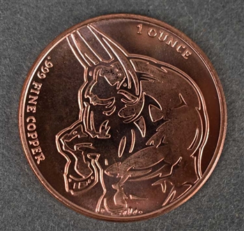 Bull & Bear Coin .999 Fine Copper - 1 Oz