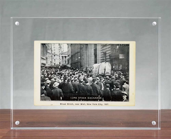 1907 N.Y. Curb Exchange Post Card Display