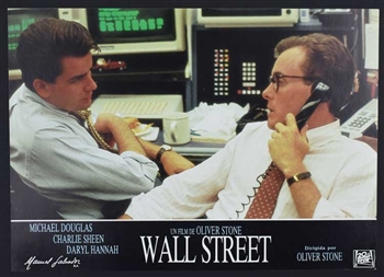 Bud Fox & Marvin Wall Street Movie Promo Poster  - 1987