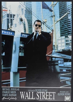 Bud Fox Wall Street Movie Promo  Poster - 1987