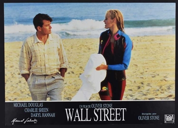 Bud Fox & Darien Wall Street Movie Promo  Poster - 1987