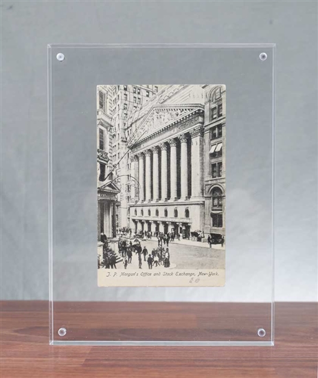 1907 J.P. Morgan Postcard -New York Stock Exchange