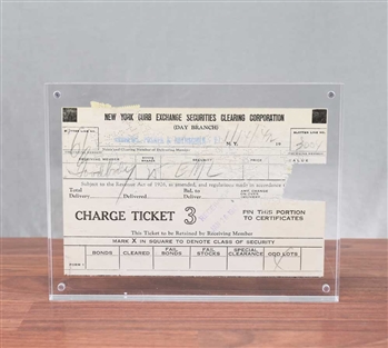 1942 New York Curb Exchange Trade Ticket - Goodbody & Co