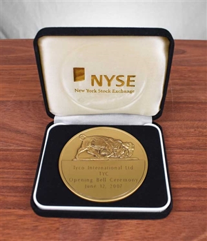 Tyco International NYSE Opening Bell Medallion - Bronze