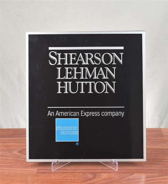 Vintage Shearson Lehman Hutton Office Sign