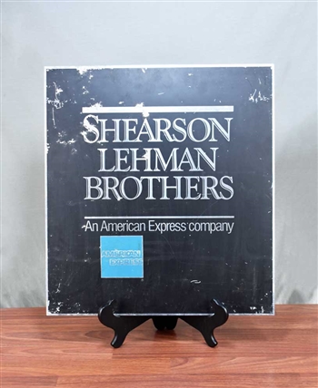 Metal Shearson Lehman Brothers Building Sign - Rare