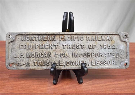 Northern Pacific Railway - J.P. Morgan Sign - 1952