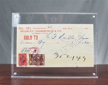 1922 EF Hutton & CO Trade Ticket - NYSE