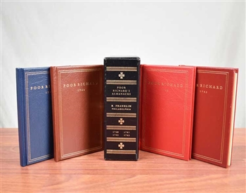 Benjamin Franklins Poor Richard's Almanacks - 4 Volume Set