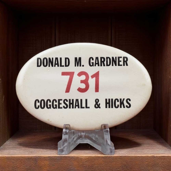 NYSE Floor Trader Badge - Coggeshall & Hicks