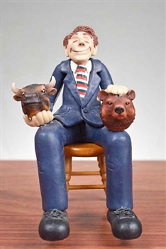 Limited Edition Stock Broker Figurine with Bull & Bear