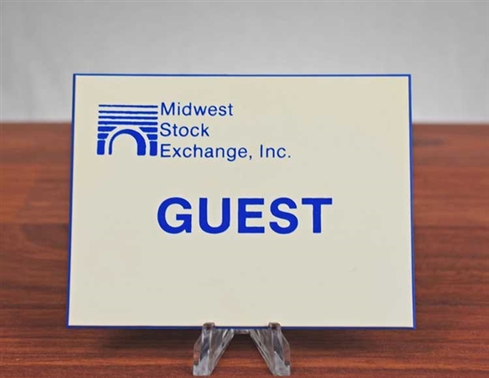 Midwest Stock Exchange Button - Chicago - Guest