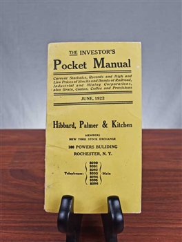 1922 Investor's Pocket Manual