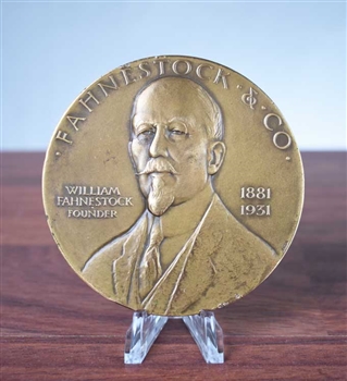 1931 Fahnestock & Co Bronze Medallion