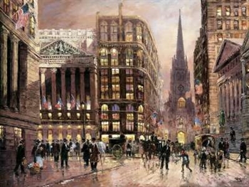 Wall Street 1890 Print - Medium