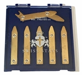 3 Pairs Adjustable Brass Collar Stays