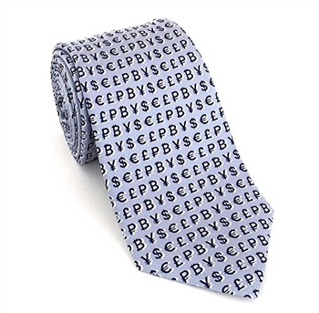 Bank Currency Money Silk Necktie