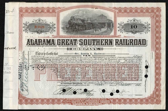 Alabama Great Southern Railroad Company Stock