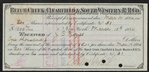 Beech Creek, Clearfield & South Western Railroad - Signed by Cornelius Vanderbilt Jr.- 1884