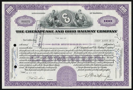 The Chesapeake and Ohio Railway Co (C&O Railway) - Purple