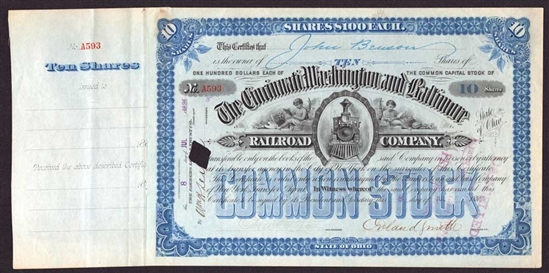 The Cincinnati, Washington and Baltimore Railroad Co. - 1880s