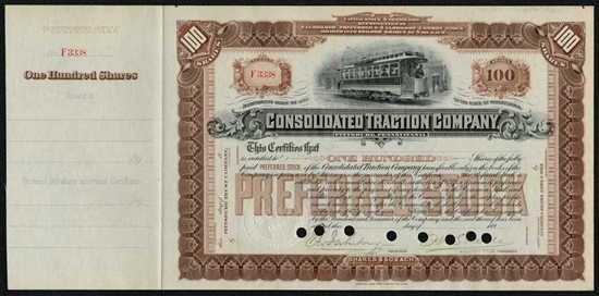 Consolidate Traction Company - 1890s