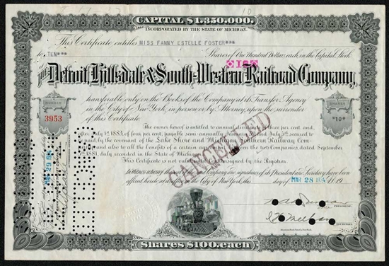 The Detroit, Hillsdale & South-Western Railroad Co.