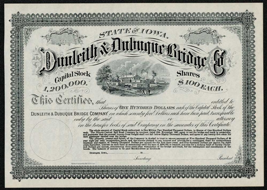 Dunleith & Dubuque Bridge Company - 1800s